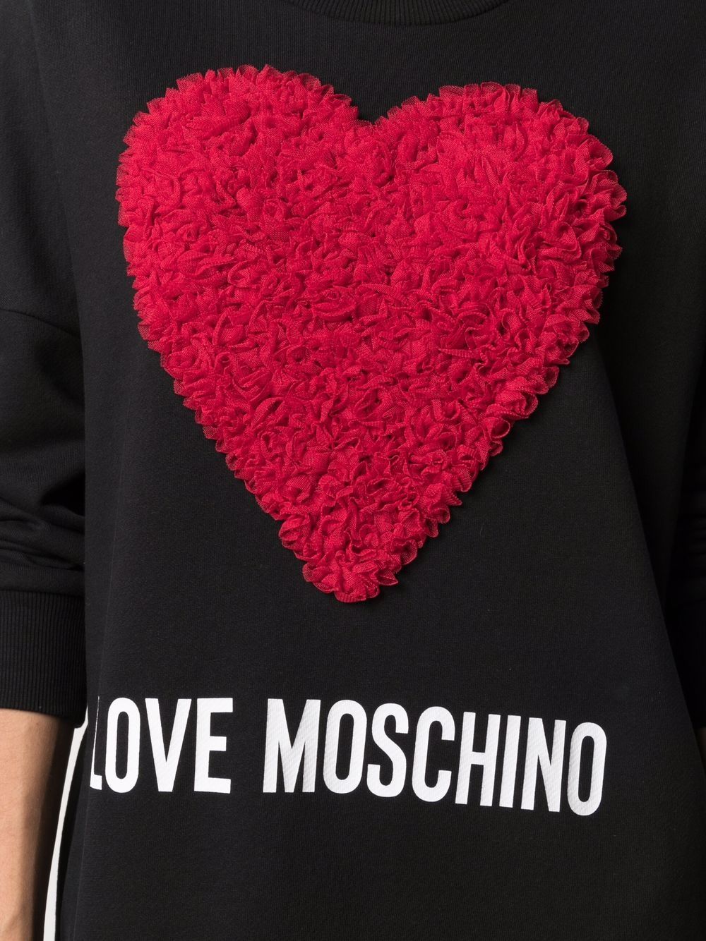 фото Love moschino платье-толстовка с аппликацией