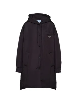 Prada Re-Nylon フーデッド レインコート | ブラック | FARFETCH JP
