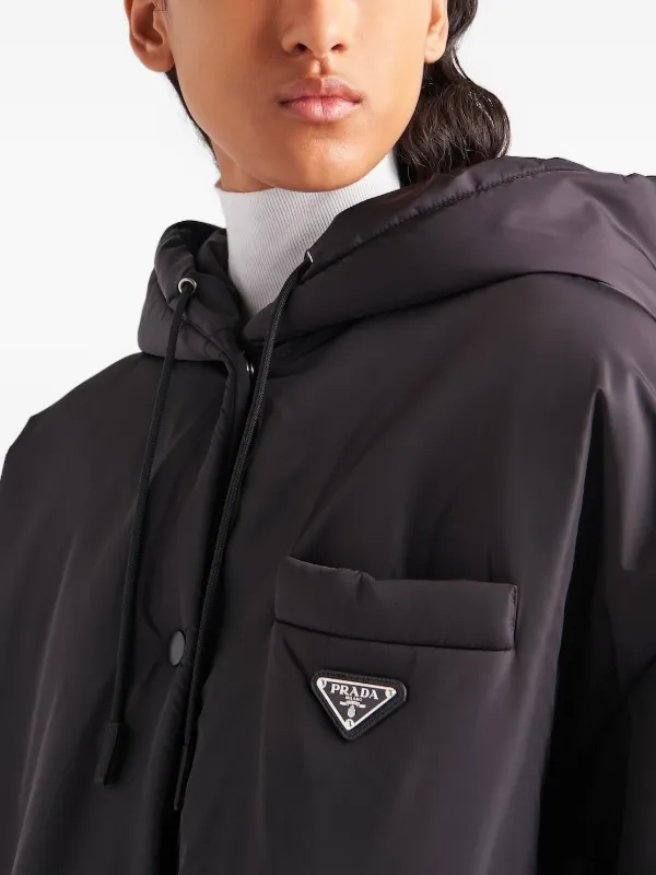 Prada Re-Nylon triangle-logo Raincoat | Black | FARFETCH