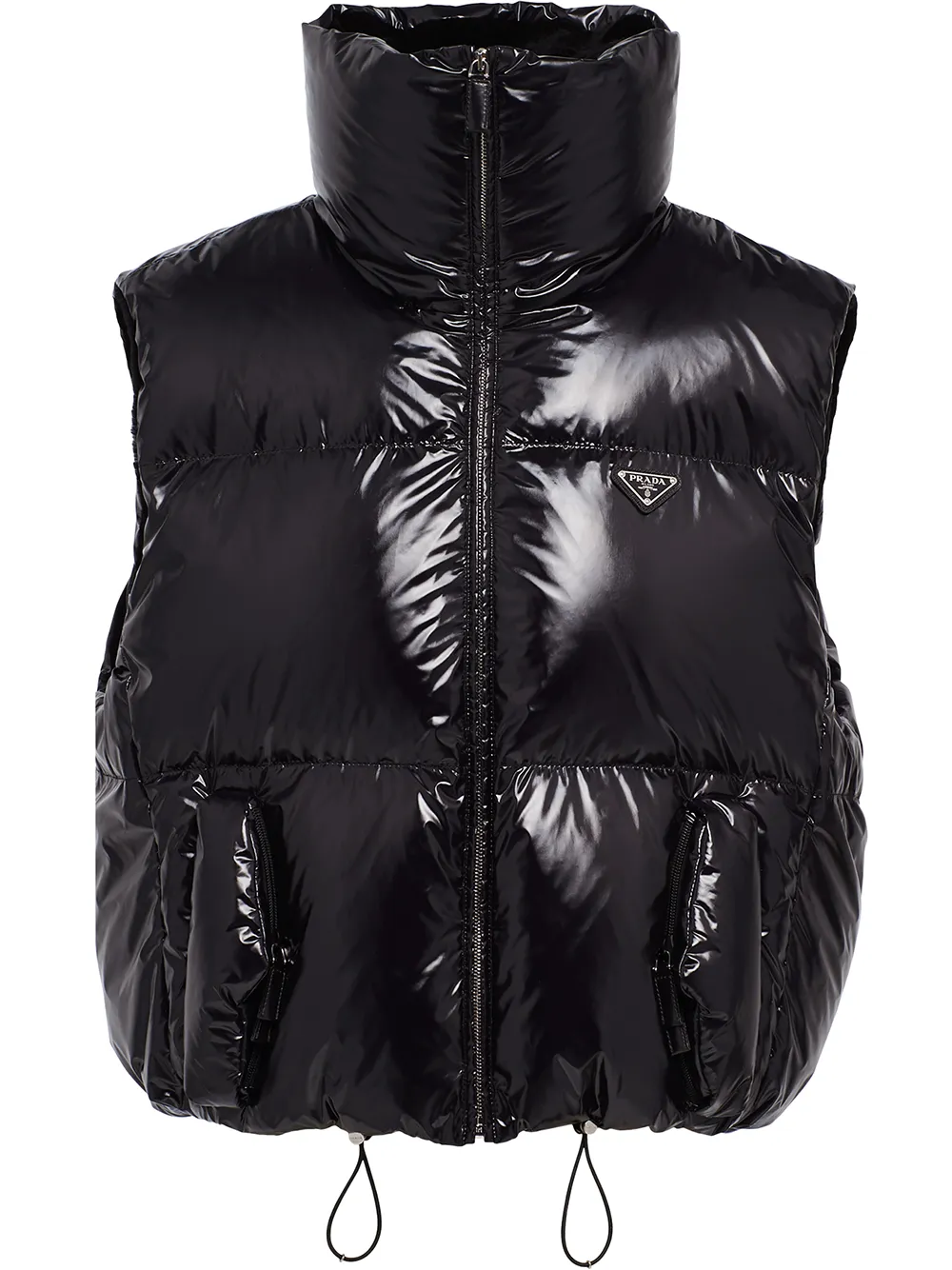 Prada high shine Sleeveless Jacket Farfetch