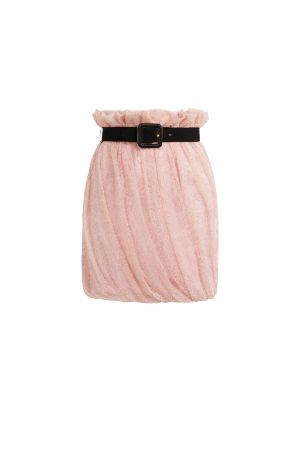 Lace Draped Mini Skirt