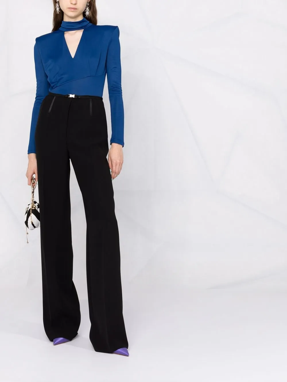 Patrizia Pepe Body met uitgesneden detail - Blauw