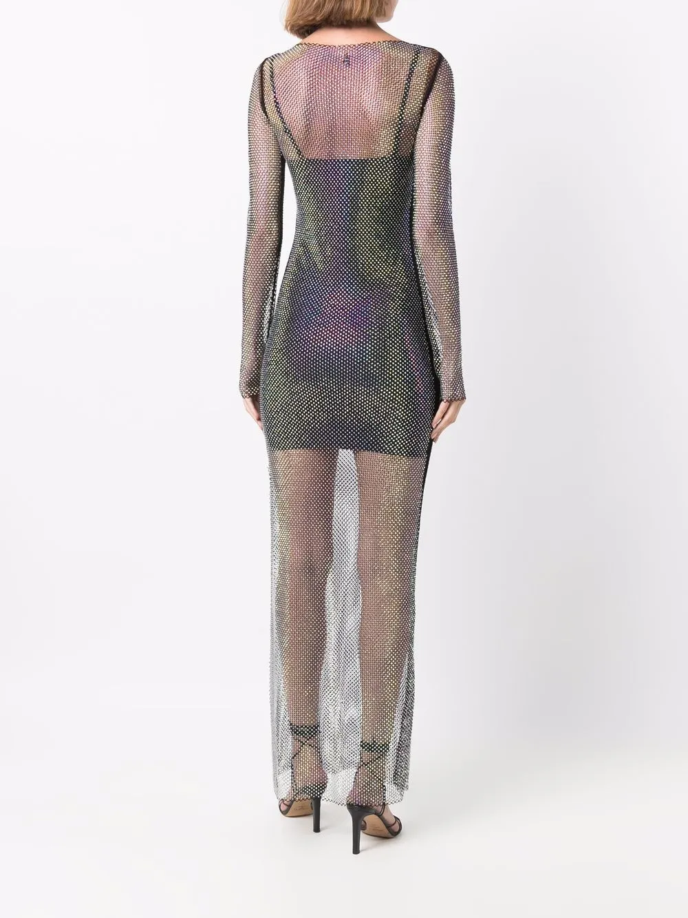 фото Patrizia pepe сетчатое платье со стразами