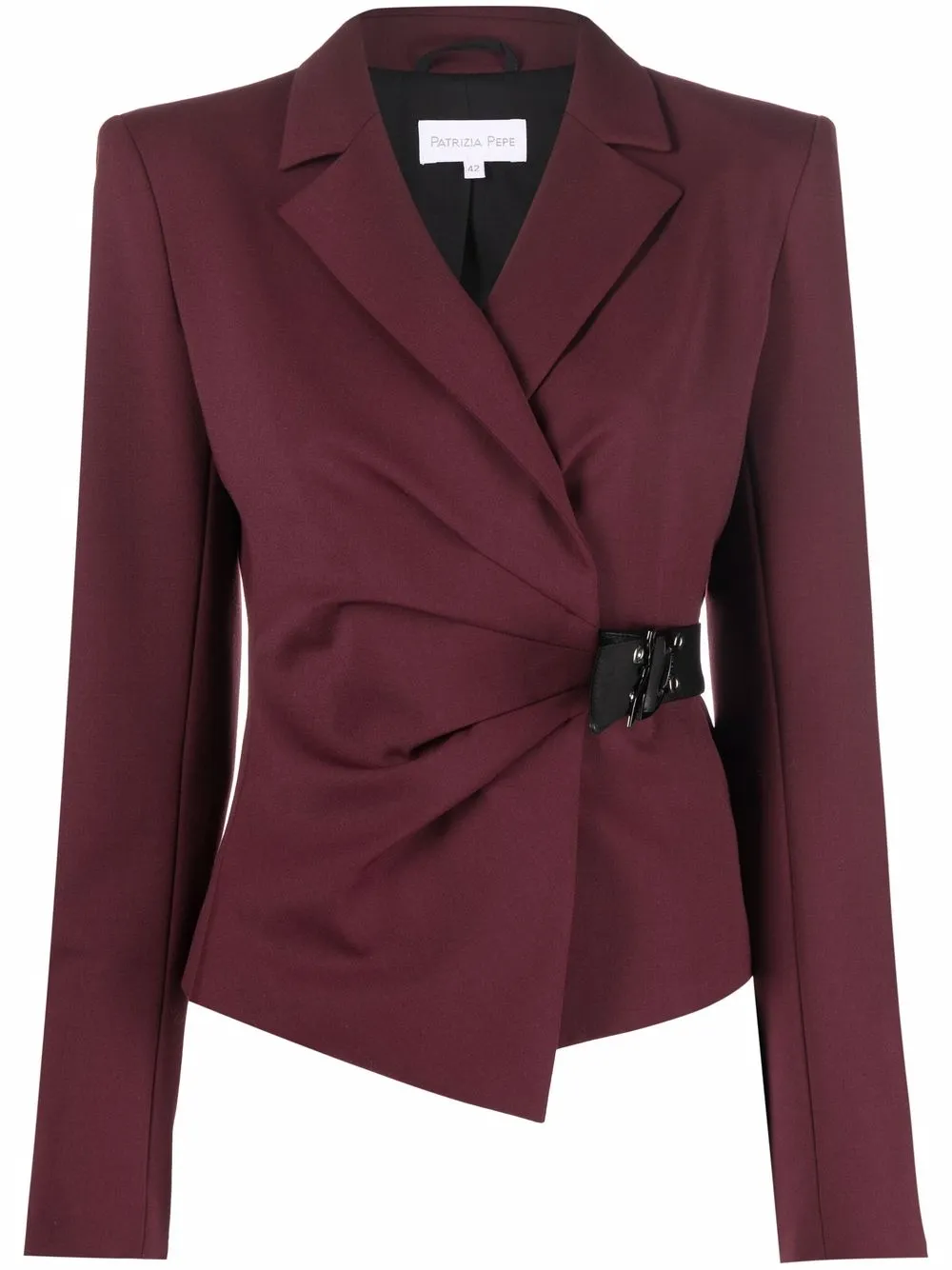 

Patrizia Pepe blazer con diseño cruzado asimétrico - Rojo