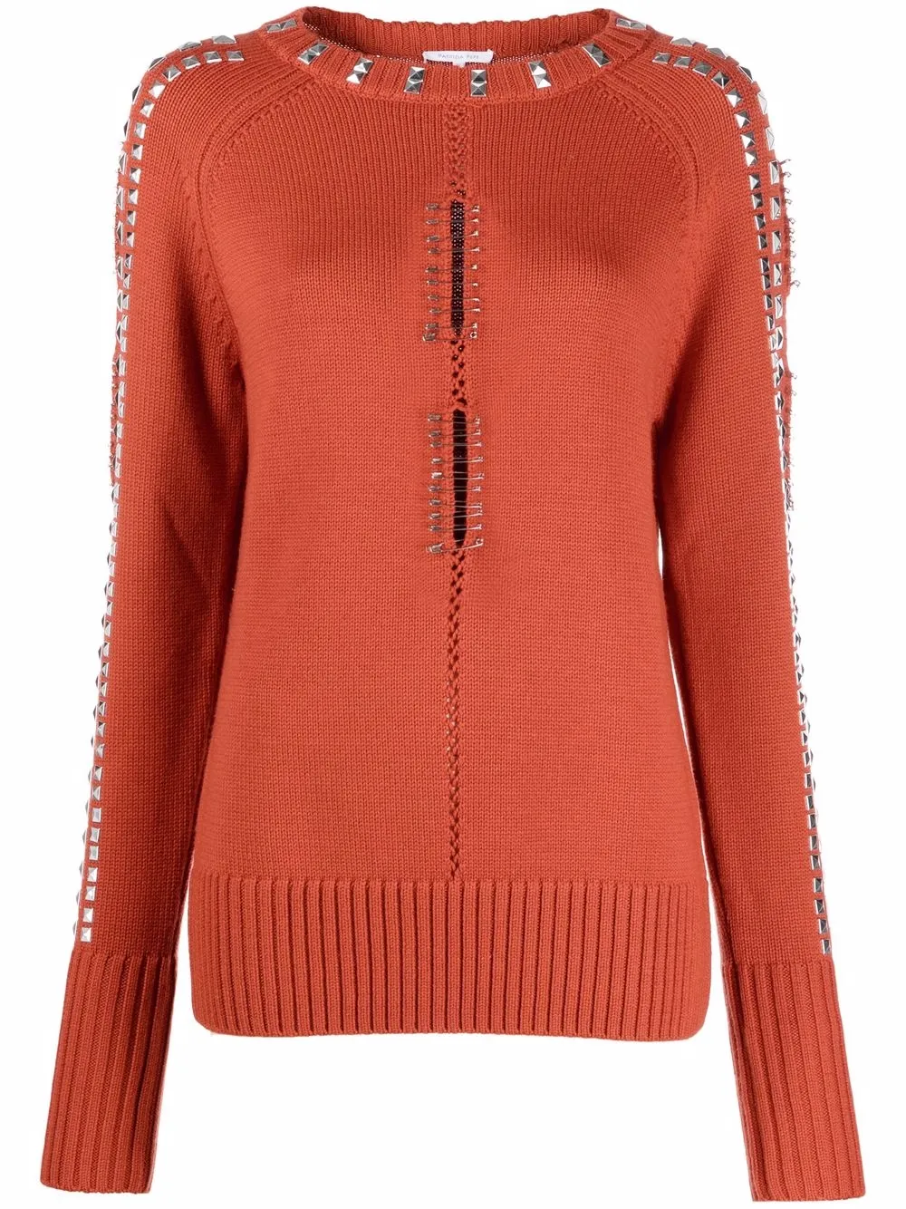 

Patrizia Pepe maglia studded knitted jumper - Orange