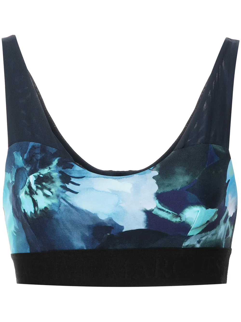 Marchesa abstract-pattern watercolour sports-bra
