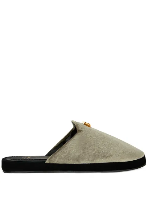 Giuseppe Zanotti Domitille velvet slippers
