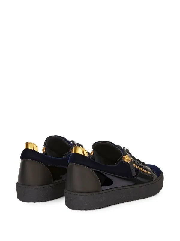 Giuseppe Zanotti Frankie double-zip low-top Sneakers | Blue