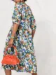 YMC vestido acampanado con estampado floral
