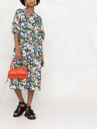 floral-print flared dress展示图