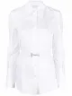 Image 1 of Patrizia Pepe logo-embroidered belted cotton shirt