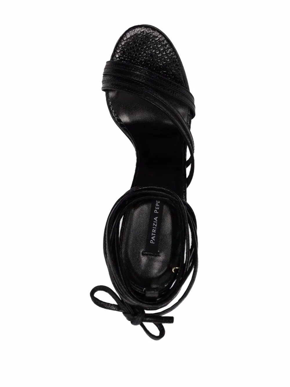 Patrizia Pepe Leather 110mm Sandals In Schwarz