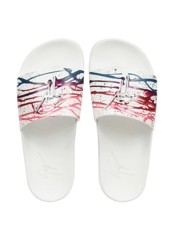 Giuseppe Zanotti Brett Slides | White | FARFETCH PL
