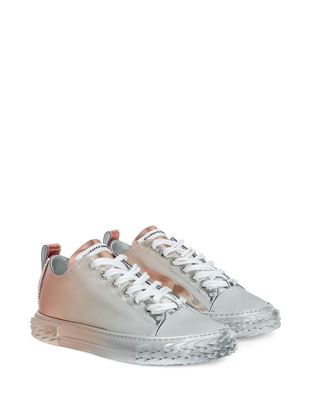 Shop Giuseppe Zanotti Blabber Gradient Low-top Sneakers In Silver