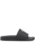 Giuseppe Zanotti Brett signature-print slides - Black