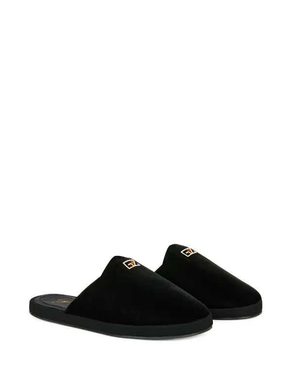 Giuseppe Zanotti Domitille Velvet Slippers Farfetch