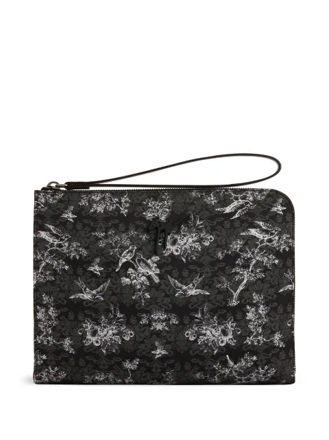 Giuseppe Zanotti Fabian botanical-print clutch bag 