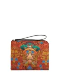 Giuseppe Zanotti Fabian abstract-print clutch bag - Red
