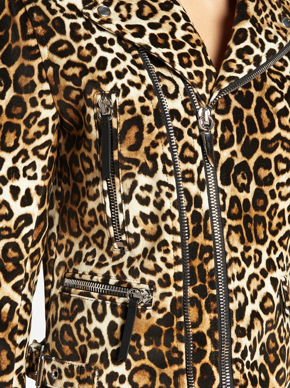 фото Giuseppe zanotti байкерская куртка amelia с леопардовым принтом