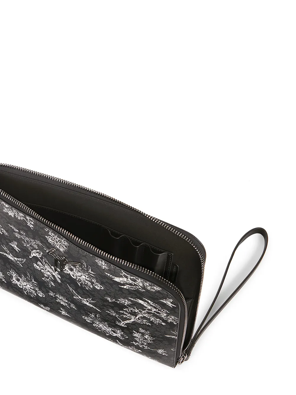 Giuseppe Zanotti Fabian Floral-print Clutch In Schwarz