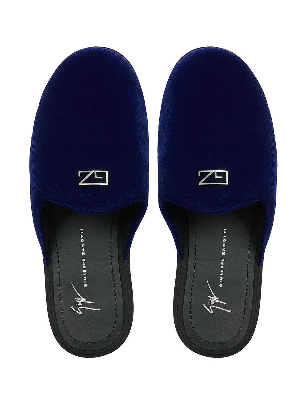 Shop Giuseppe Zanotti Logo-plaque Sneakers In Blue