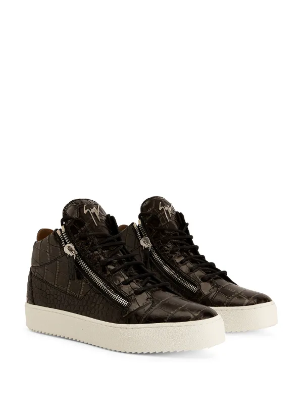 black snakeskin trainers