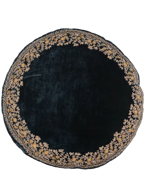 Anke Drechsel embroidered floral round cushion