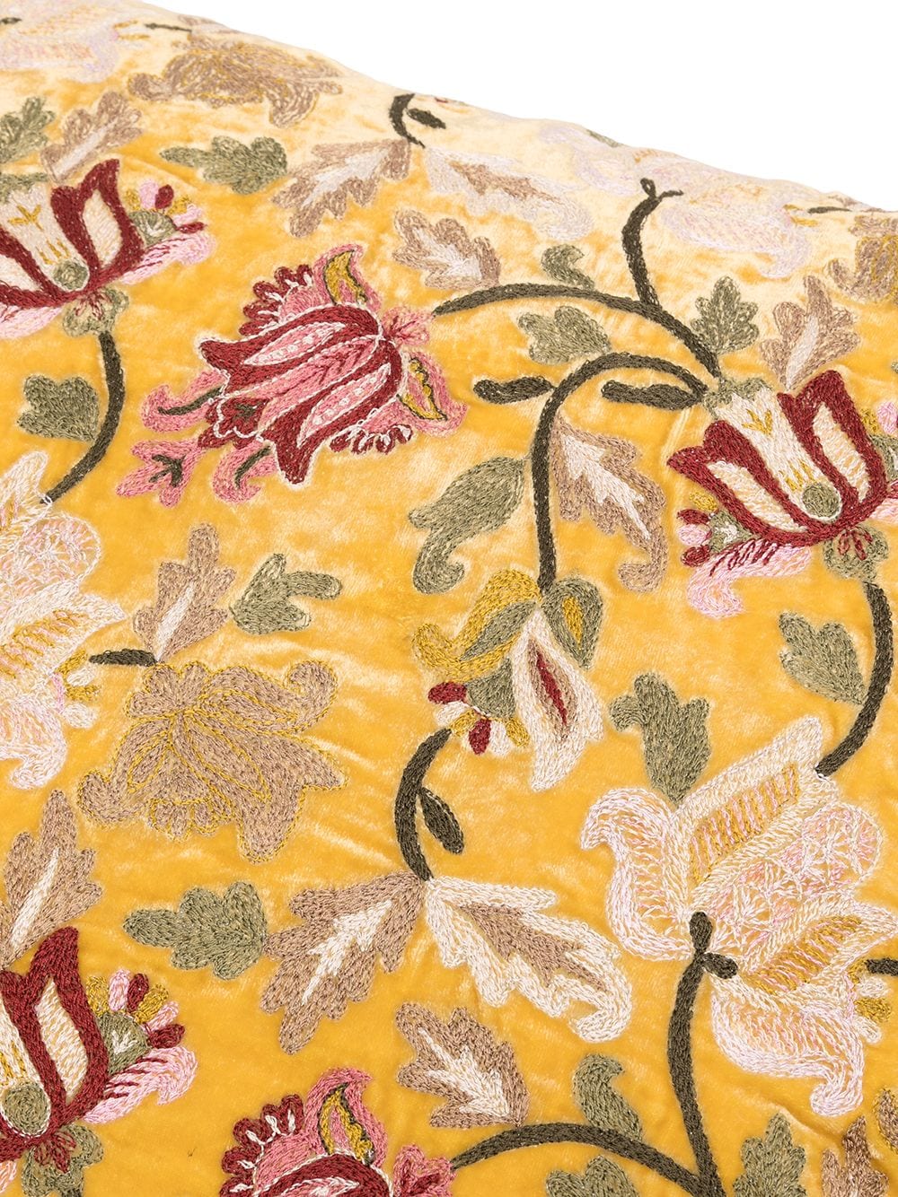 фото Anke drechsel бархатная подушка с цветочной вышивкой