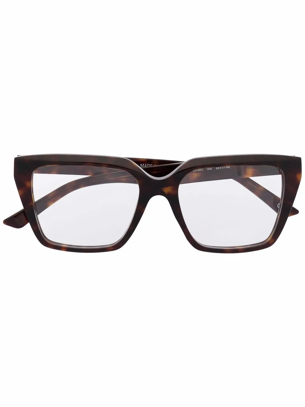 Balenciaga Eyewear Bril met schildpadschild design Bruin