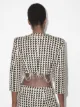 AREA draped chains cropped blazer