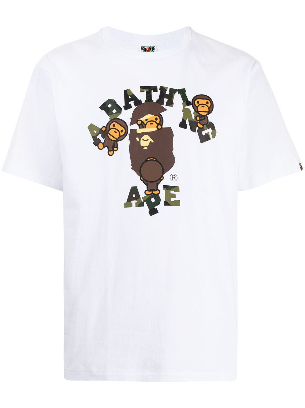 фото A bathing ape® футболка с графичным принтом