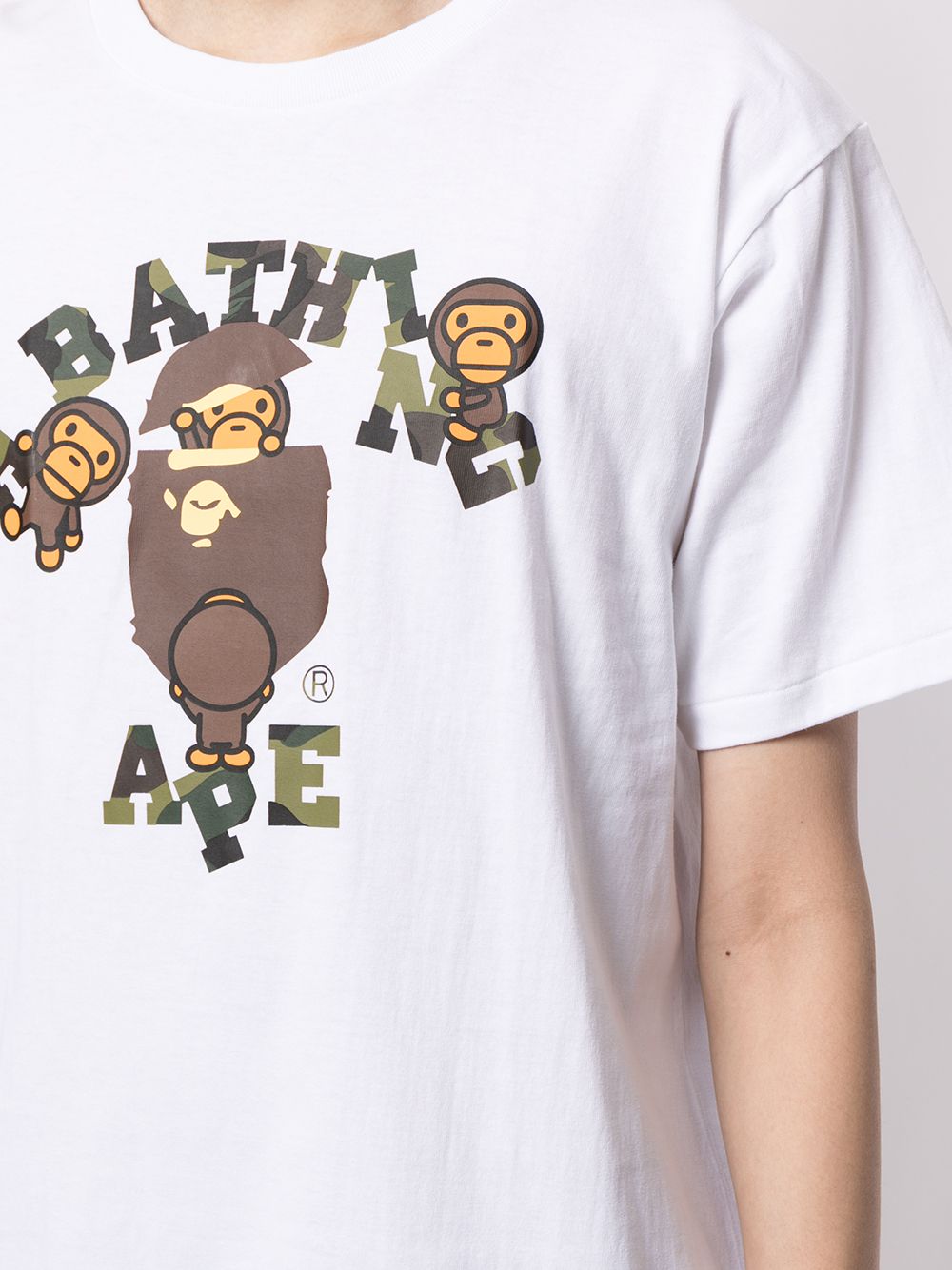 фото A bathing ape® футболка с графичным принтом