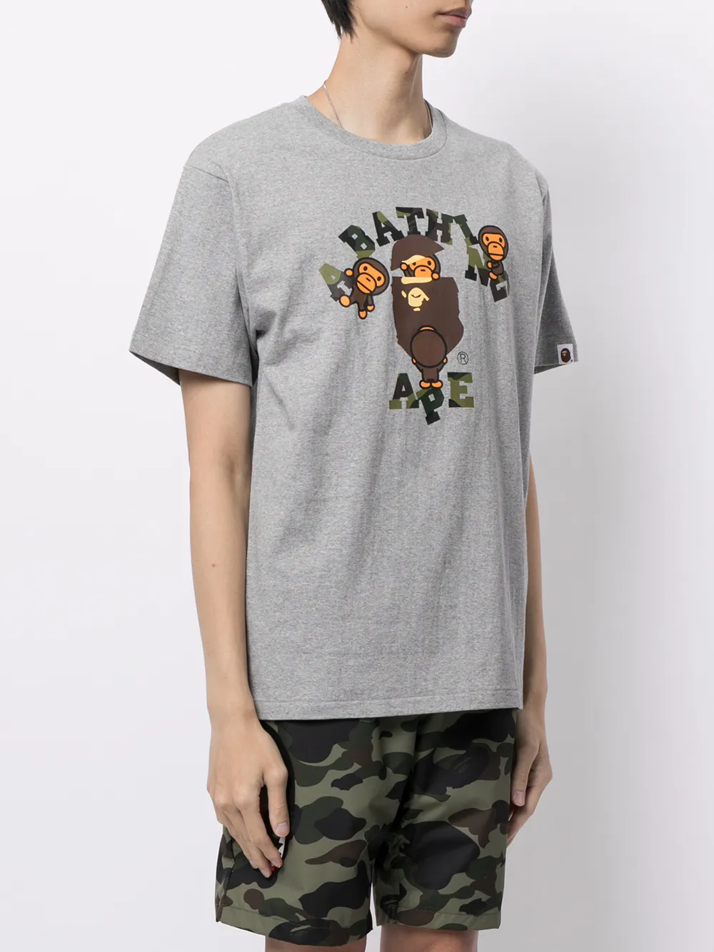 фото A bathing ape® футболка с графичным принтом
