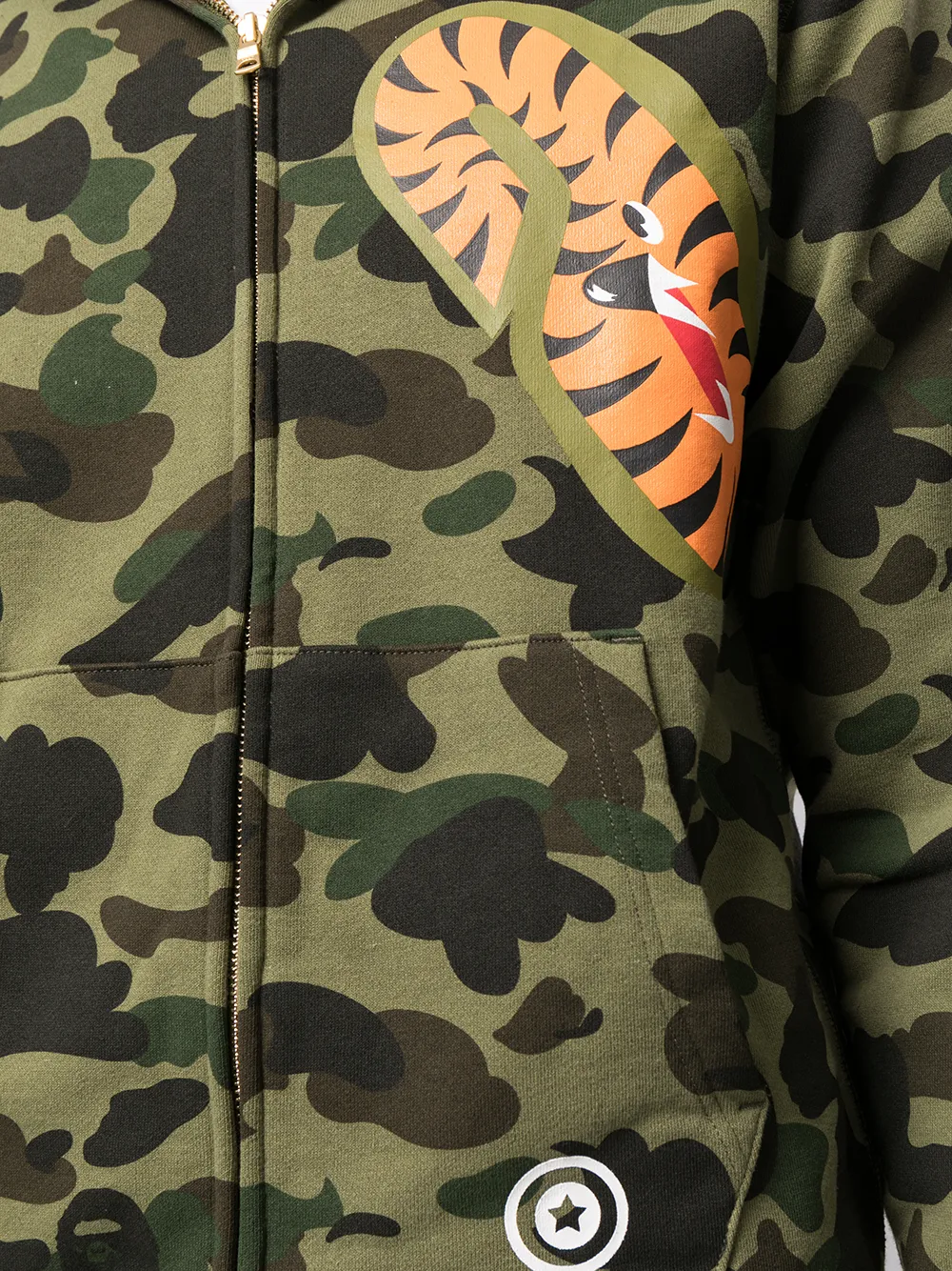 фото A bathing ape® худи на молнии с камуфляжным принтом