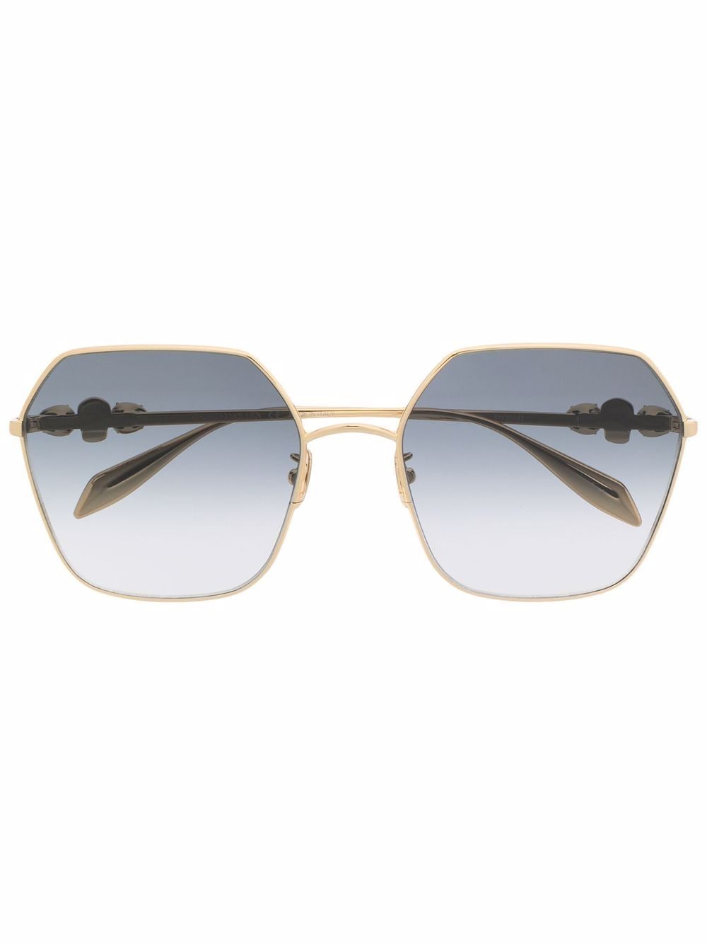 Alexander McQueen Eyewear солнцезащитные очки в шестиугольной оправе AM0325S фото