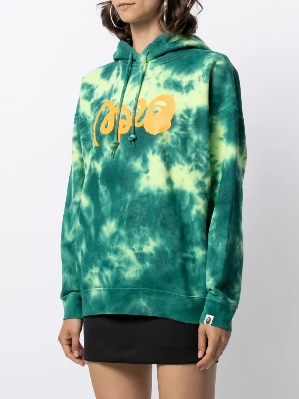 tie dye green moletom com capuz