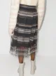 Brunello Cucinelli horizontal-stripe tulle midi skirt