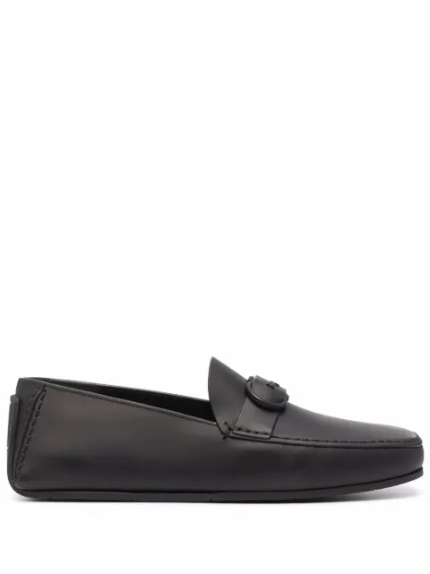Ferragamo Gancini leather loafers