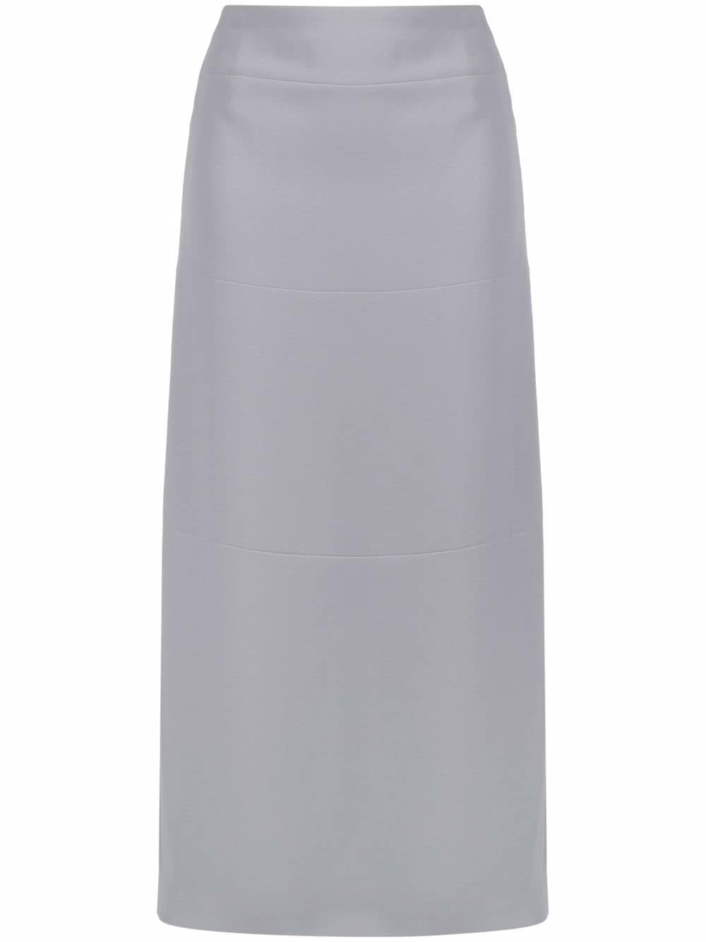 Pre-owned Giorgio Armani 后开衩直筒半身裙（1990年代典藏款） In Grey