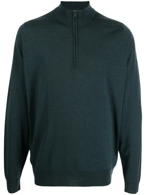 John Smedley pull zippé en maille fine