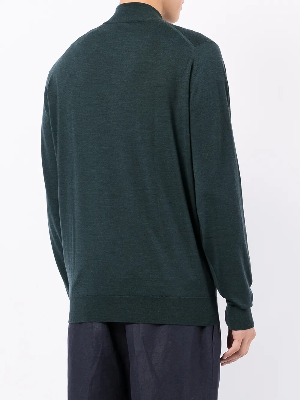 John Smedley Fijngebreide trui Groen