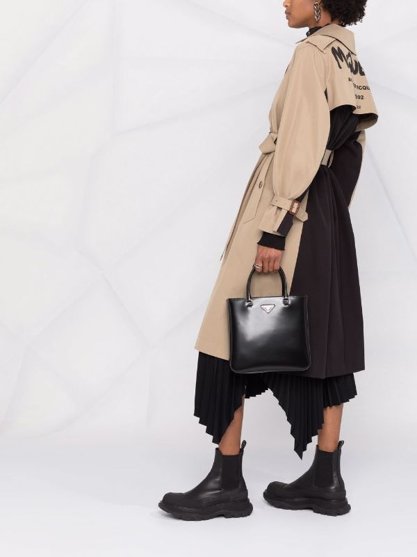 black hybrid trench coat