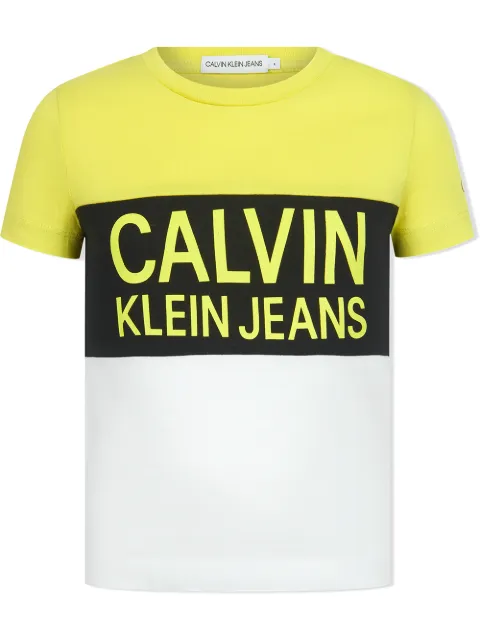 Calvin Klein Kids 컬러블록 티셔츠