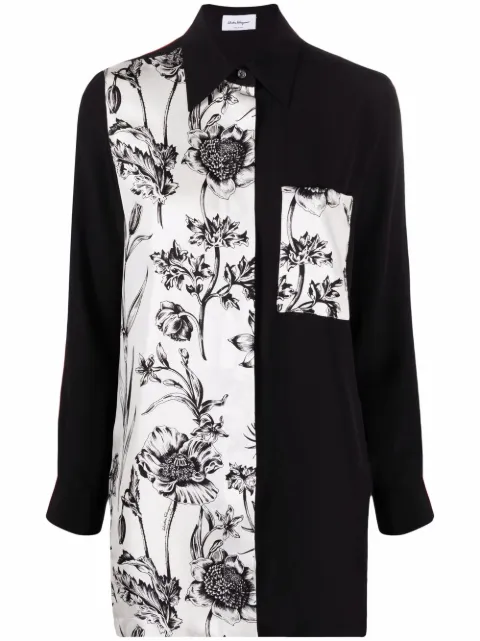 Ferragamo multi-panel long-sleeve shirt