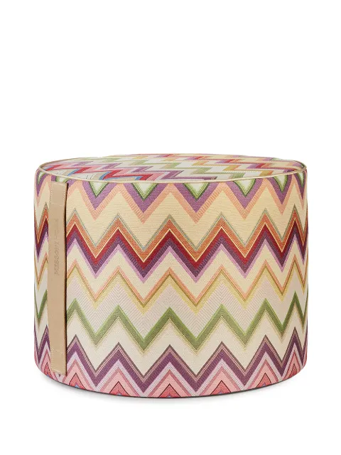 Missoni Home Agadir chevron-embroidered pouffe