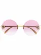 Image 1 of Alexander McQueen Eyewear round tinted sunglasses
