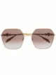 Image 1 of Alexander McQueen Eyewear square tinted sunglasses