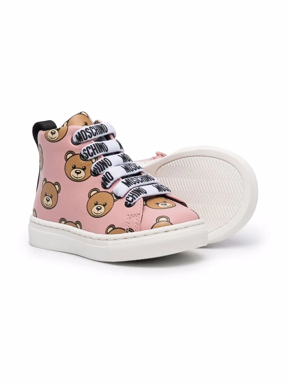 фото Moschino kids высокие кеды с нашивкой teddy bear