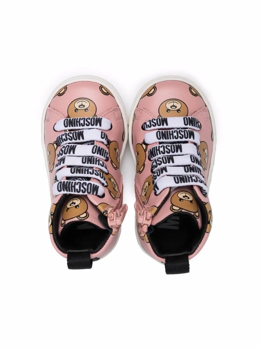 фото Moschino kids высокие кеды с нашивкой teddy bear