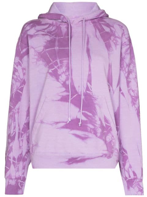 Come Back As A Flower tie-dye cotton hoodie